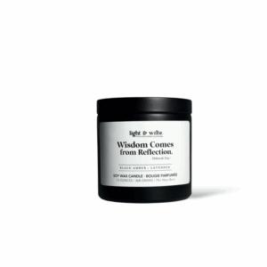 'Wisdom Comes from Reflection' Quote Candle