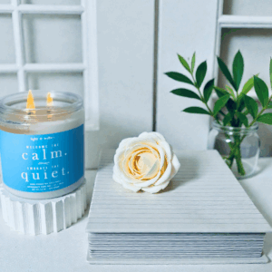 Alternative view of Welcome the Calm. Embrace the Quiet - A Seven Lights Candle